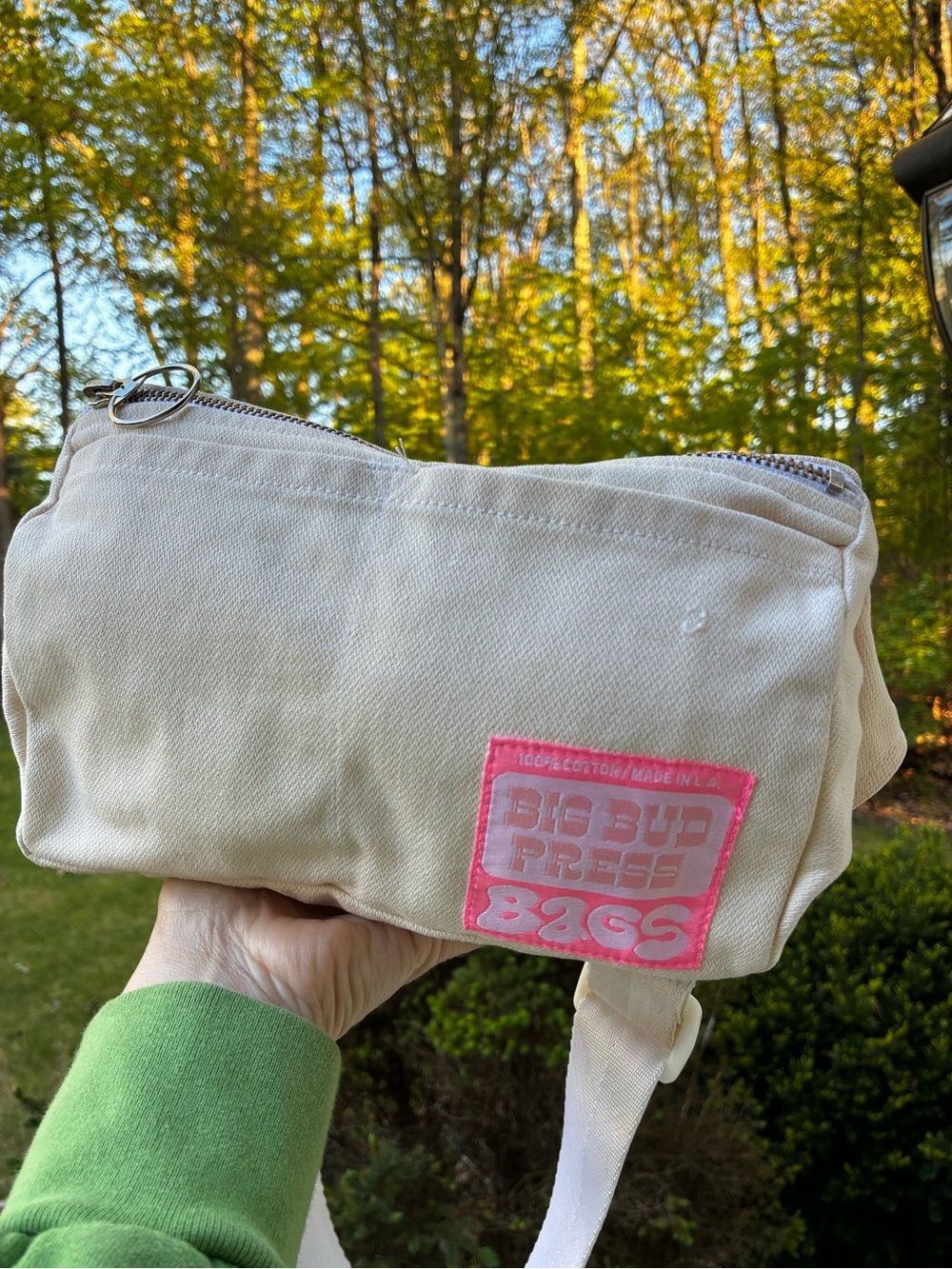 Big Bud Press Fanny Pack ivory - preloved - minor flaws and marks - pink label